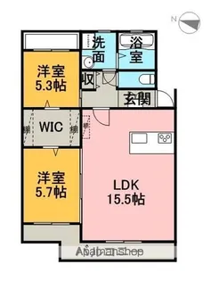 ハイツアボカド【2階】の間取り