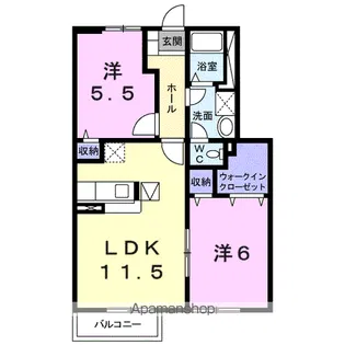 コリ-ヌSSⅠ【1階】の間取り