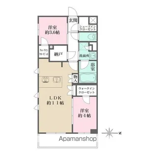 LA PERLA JIYUGAOKAⅡ【2階】の間取り