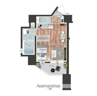 デュオフラッツ池尻大橋ノリス【7階】の間取り