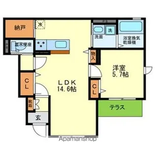 リヴェールⅠ・Ⅱ【2101号室】の間取り