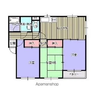 マンショングリーンビューB【202号室】の間取り