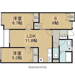 LSレジデンス高円寺【102号室】の間取り