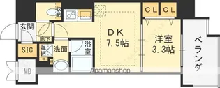 アーバネックス西天満【802号室】の間取り