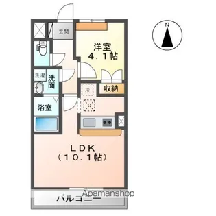 グランティスレーヴ【1階】の間取り