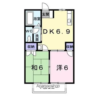 コーポ秋田B棟【203号室】の間取り
