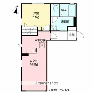 ドゥーメゾン【105号室】の間取り