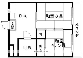 コーポフジ【101号室】の間取り