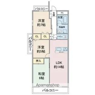 マリオン大曽根【6階】の間取り