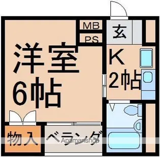 ドミール野末【201号室】の間取り