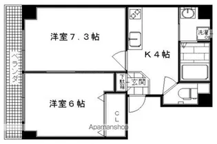 AKANEマンション【202号室】の間取り