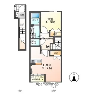 シェルル・スターテラス安久路Ⅱ(仮)【2階】の間取り