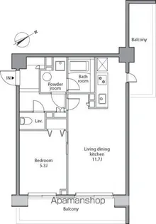 レジディア赤坂【2階】の間取り