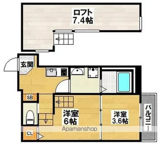 SAYAREINE SUGIMOTO【2階】の間取り