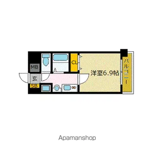 プレサンス泉セントマーク【5階】の間取り