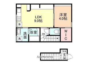 グランディール下赤江Ⅰ【202号室】の間取り