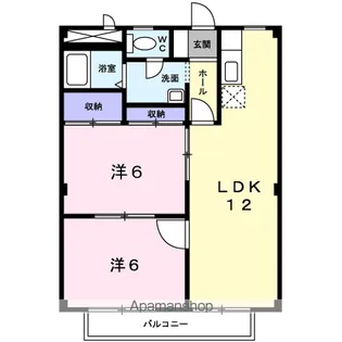 プラウド壱番館【1階】の間取り