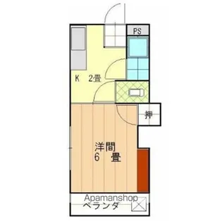 ハイツ中道後【2階】の間取り
