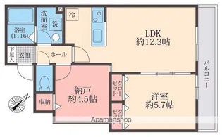 ミリアビタ稲毛東【1階】の間取り