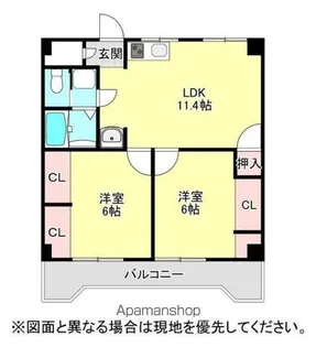 アーバンコート庄内弐番館【3階】の間取り