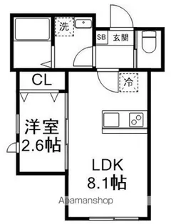 KEIAI RESIDENCE 勝田台【1階】の間取り