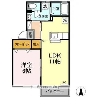 エスポワール サワ ABCD【2階】の間取り