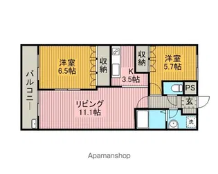 カサ・ベルデ【1階】の間取り