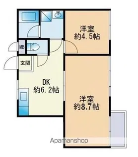 フォアサイト飯倉【2階】の間取り