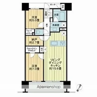2SLDKの間取り画像