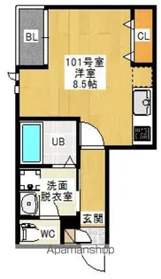 GRANDTIC 東雲本町Ⅱ【101号室号室】の間取り
