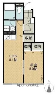 ジェルメ アンジュⅡ【104号室】の間取り