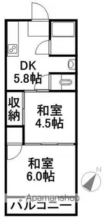 コーポあざみの【401号室】の間取り