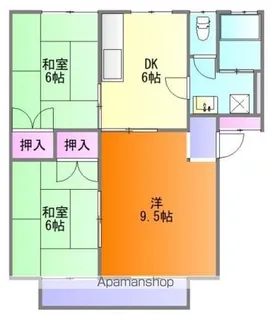 シーナリーハイツA棟【101号室】の間取り