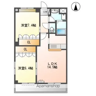 エスポアールⅠ【105号室】の間取り