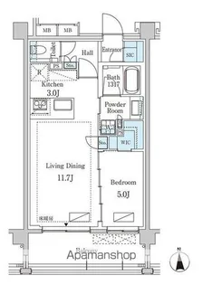 グランドゥールプレミアム代々木大山【3階】の間取り