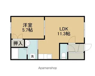 ロイヤルハイム新中野D【204号室】の間取り