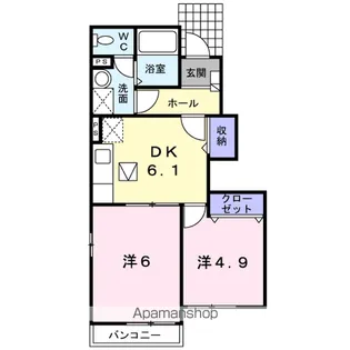 シャン バティールB【1階】の間取り