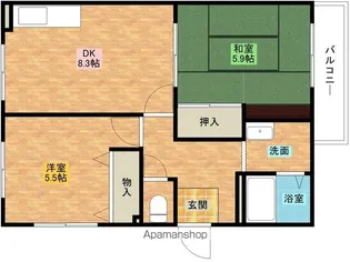 WITH YOU【202号室】の間取り