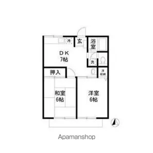 メゾンダジュール5番館【2階】の間取り