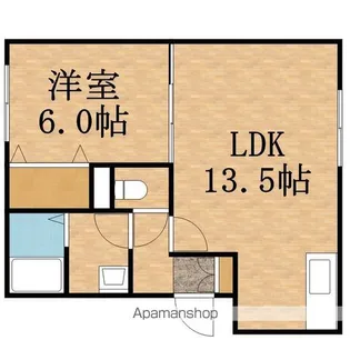 ジュピター白石中央Ⅱ【3階】の間取り
