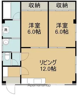 西桔梗町835アパート(ニシキキョウチョウ835アパート)【2F左号室】の間取り