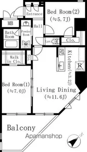 堀之内マンション【12階】の間取り