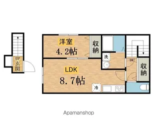 ウエストコーポ【202号室】の間取り