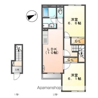 ルチェビスタ【203号室】の間取り