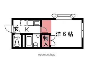 レインボー桜木【105号室】の間取り
