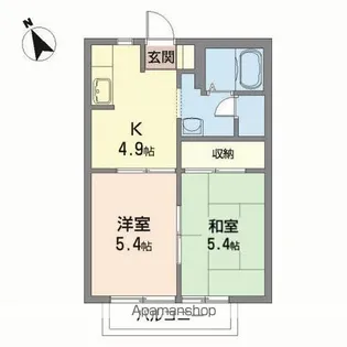 アビタシオンKⅠ【202号室】の間取り