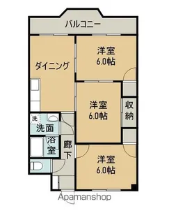 ピュアハイツ高瀬【102号室】の間取り