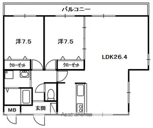 ヴァーナルⅦ【303号室】の間取り