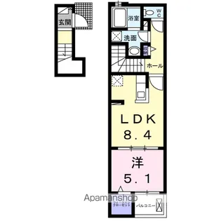 LUCE 伴中央【2階】の間取り