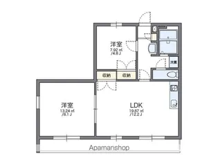 レオパレスFUJI【2階】の間取り